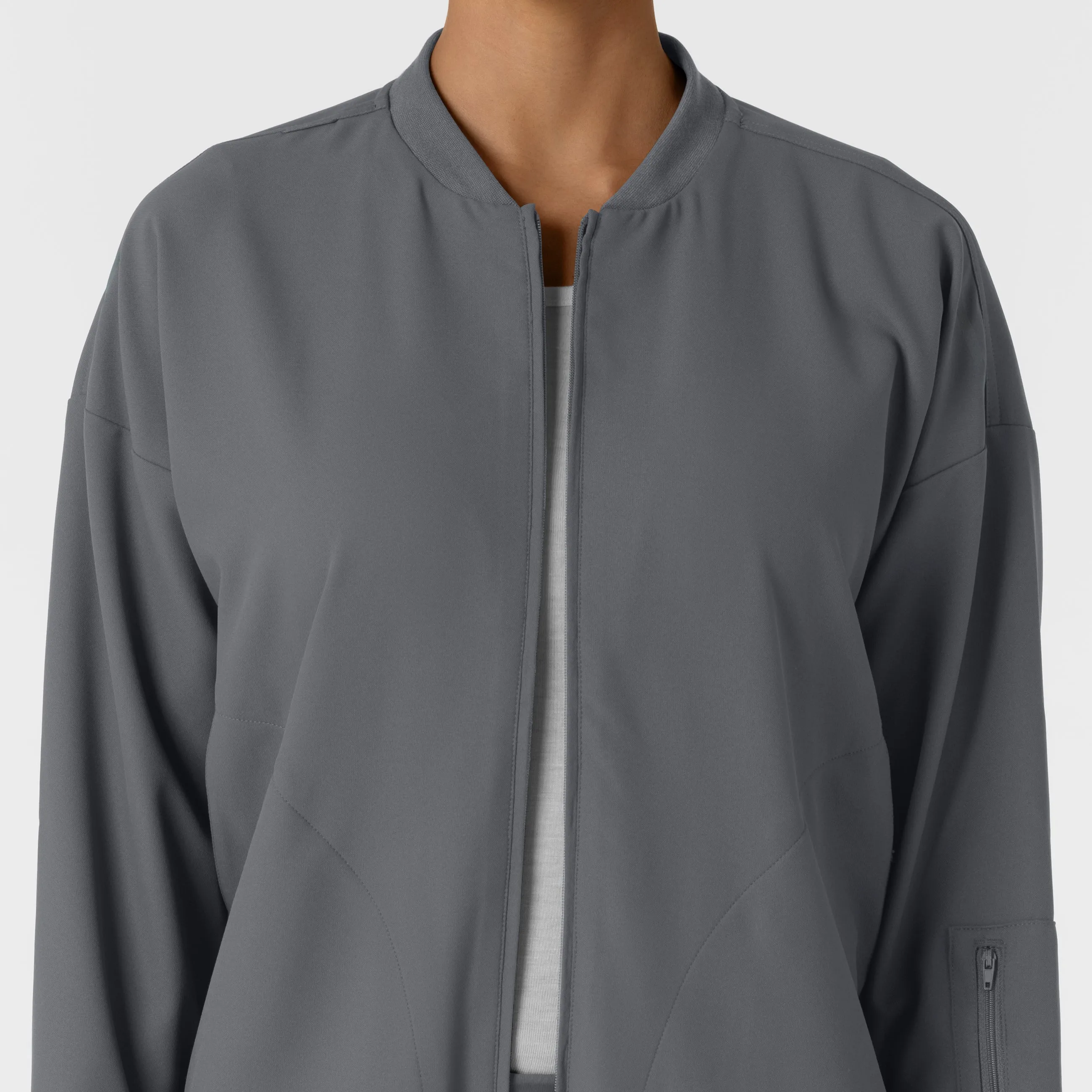 Layers 8066 Bomber Scrub Jacket Pewter