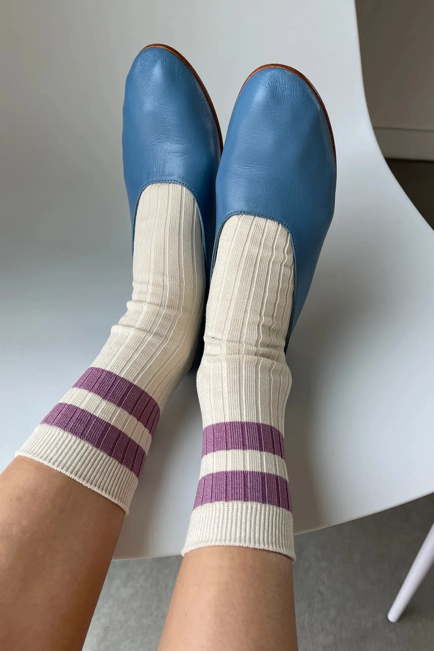 Le Bon Shoppe-Her Varsity Socks-Azalea