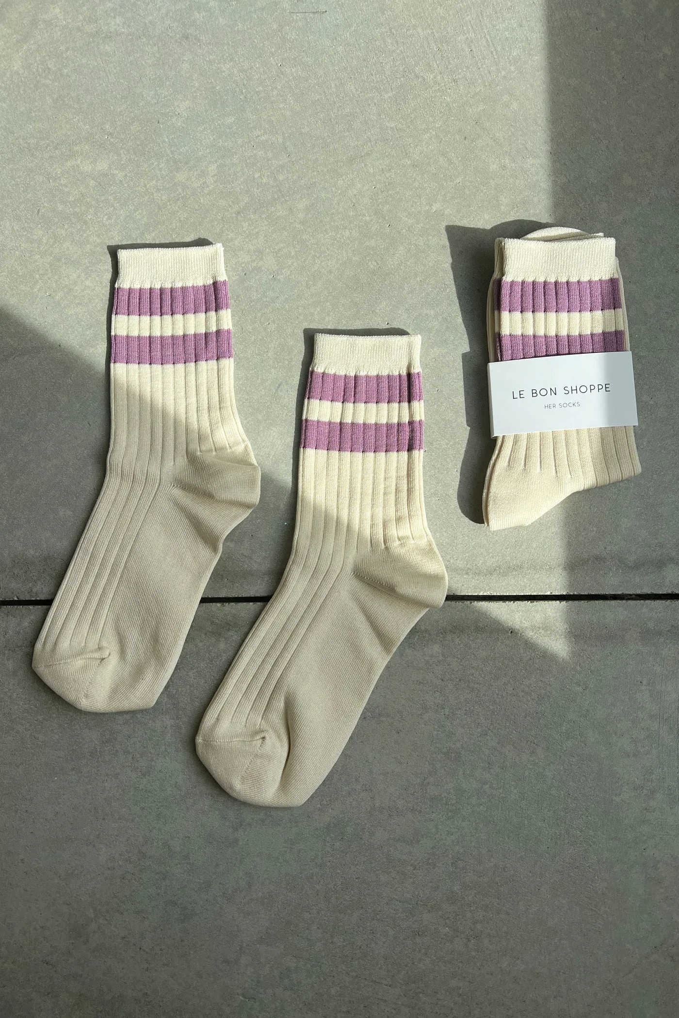 Le Bon Shoppe-Her Varsity Socks-Azalea