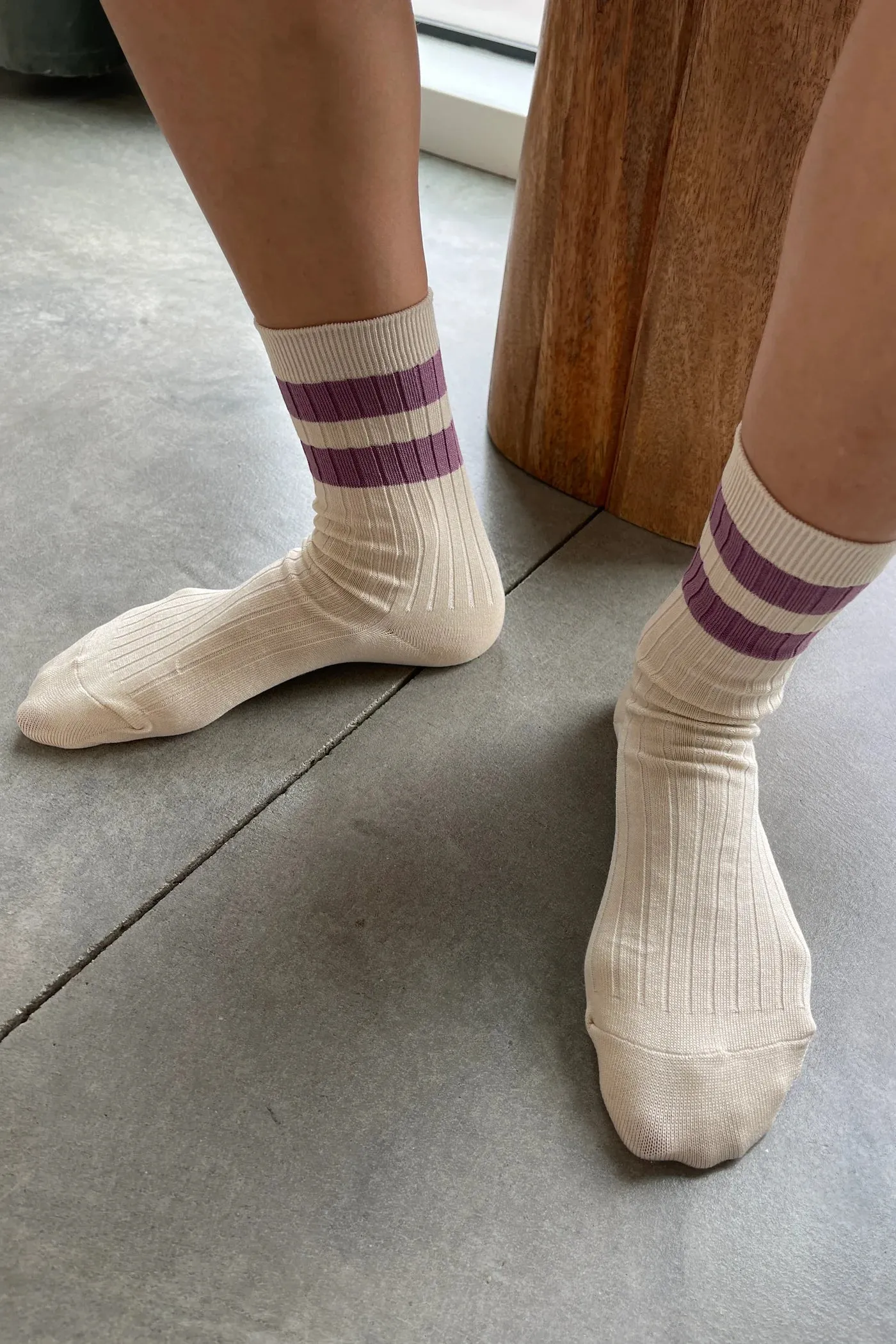 Le Bon Shoppe-Her Varsity Socks-Azalea