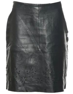 Leather Pencil Skirt - M