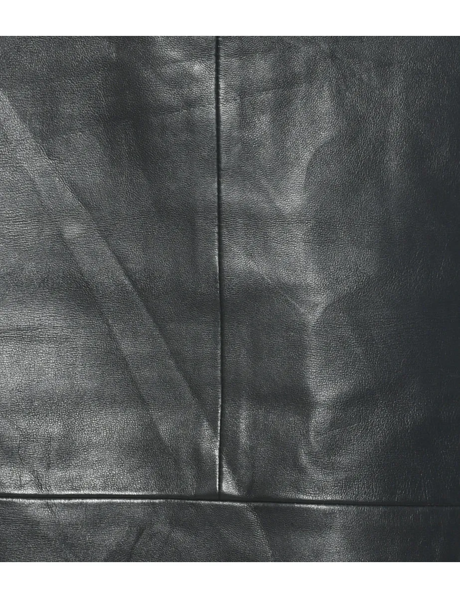 Leather Pencil Skirt - M