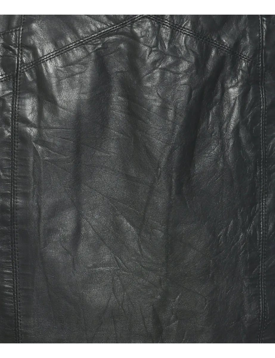 Leather Pencil Skirt - M