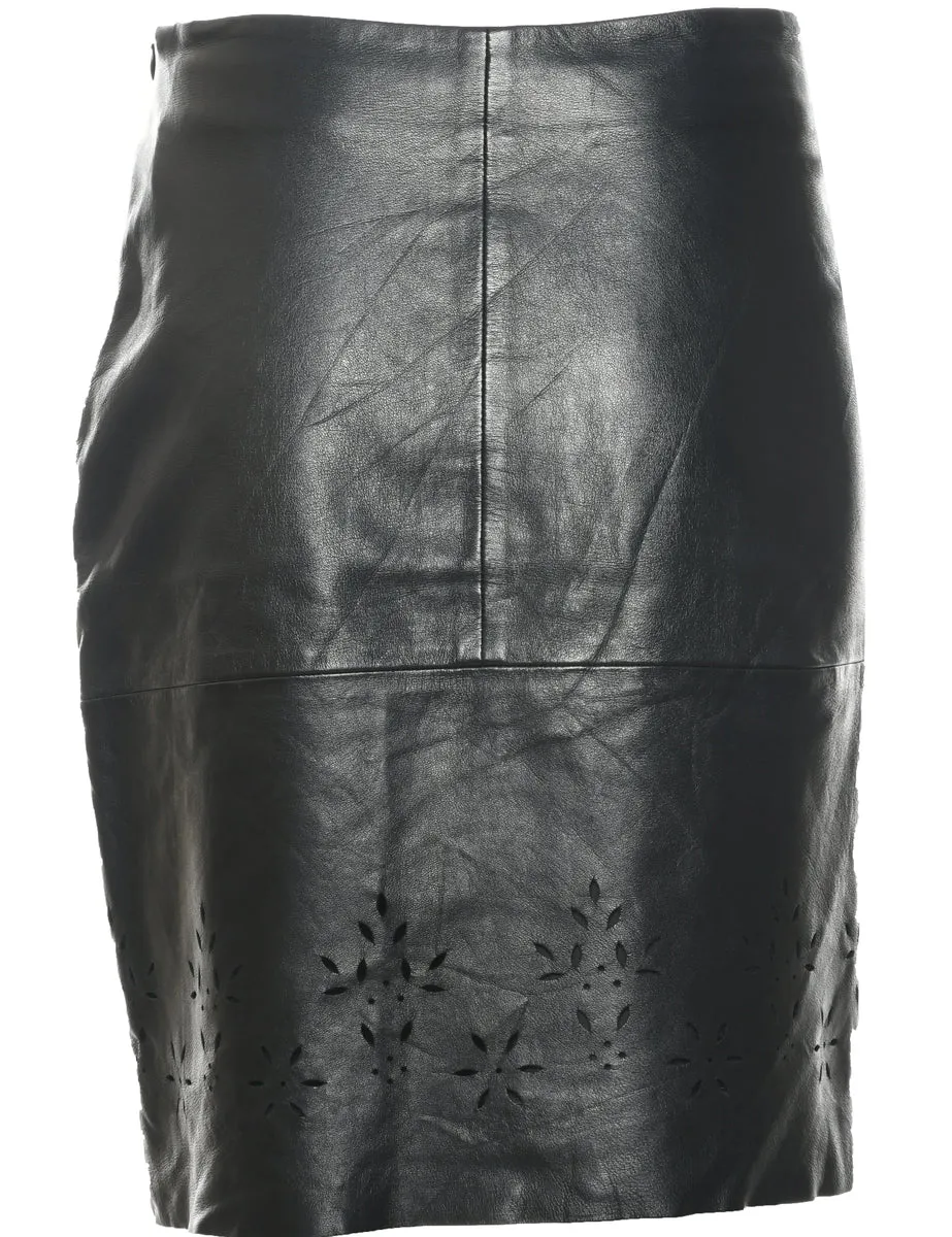 Leather Pencil Skirt - M