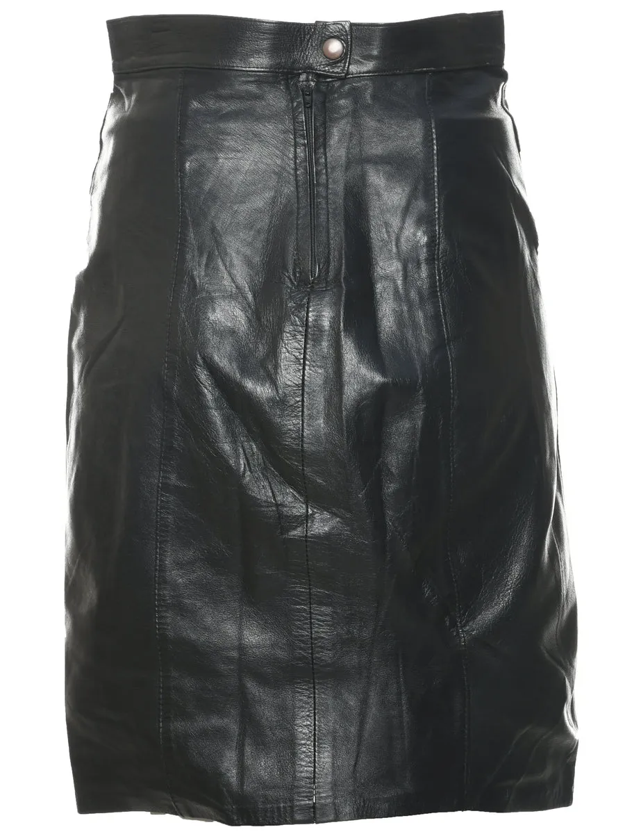 Leather Pencil Skirt - S