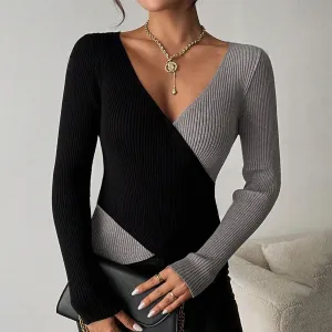 Leilani™ | Elegant V-Neck Sweater