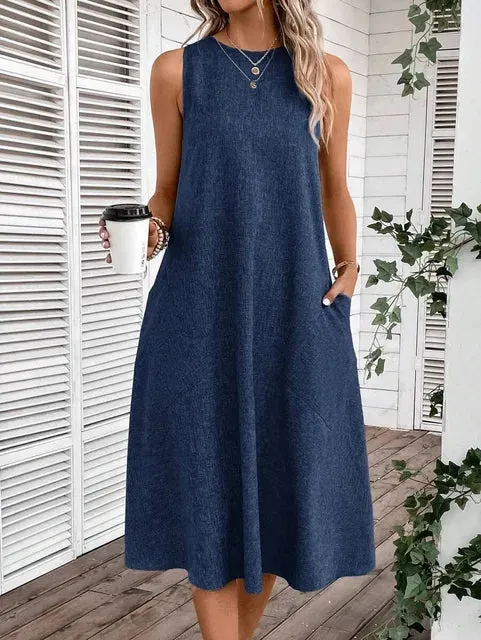 Lena - Pinkes Sommerliches Midikleid