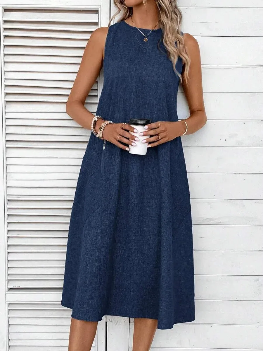 Lena - Pinkes Sommerliches Midikleid
