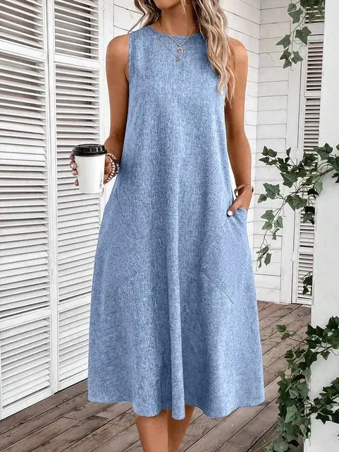 Lena - Pinkes Sommerliches Midikleid