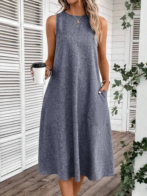 Lena - Pinkes Sommerliches Midikleid