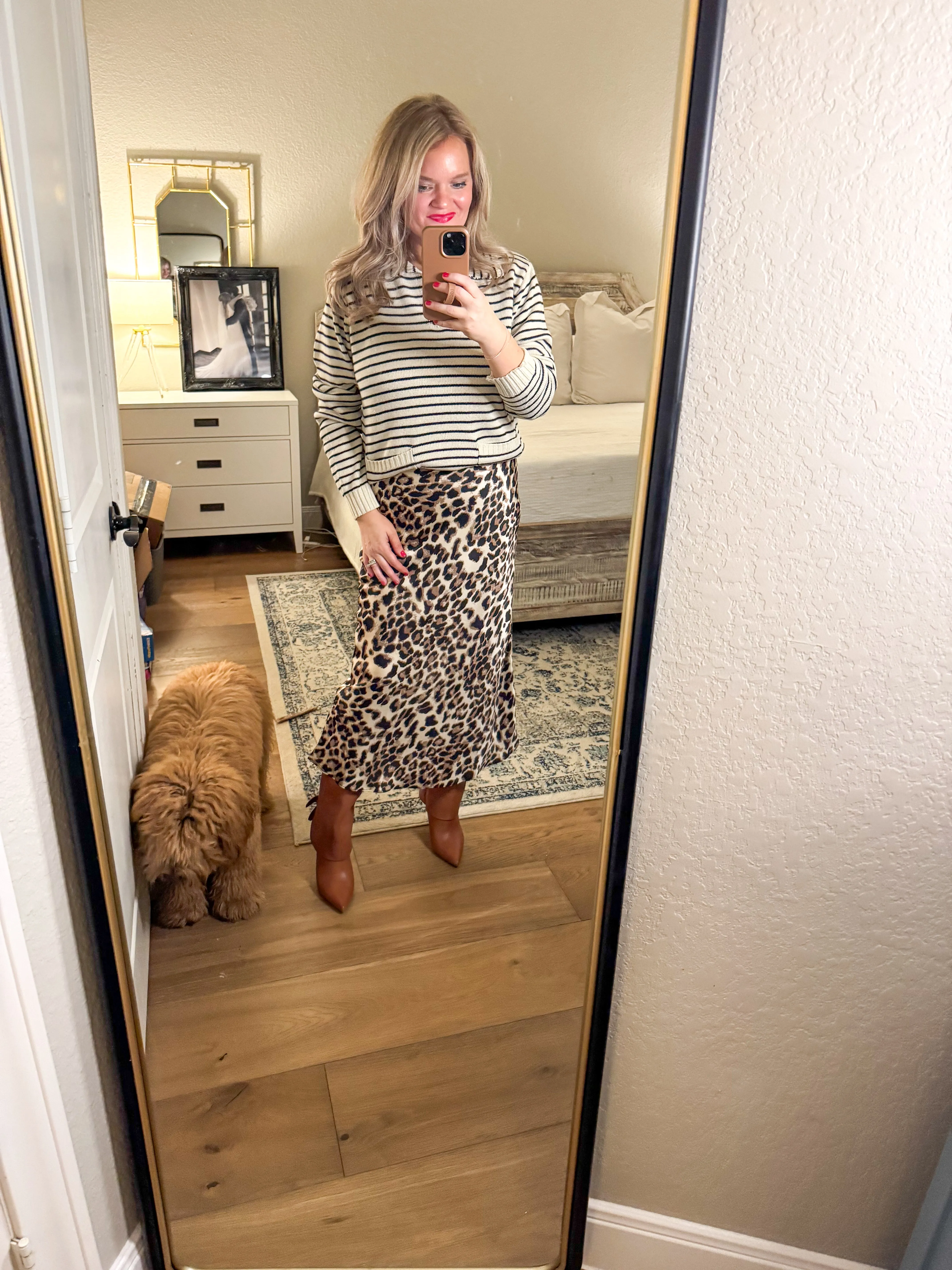 Leopard June Midi Skirt