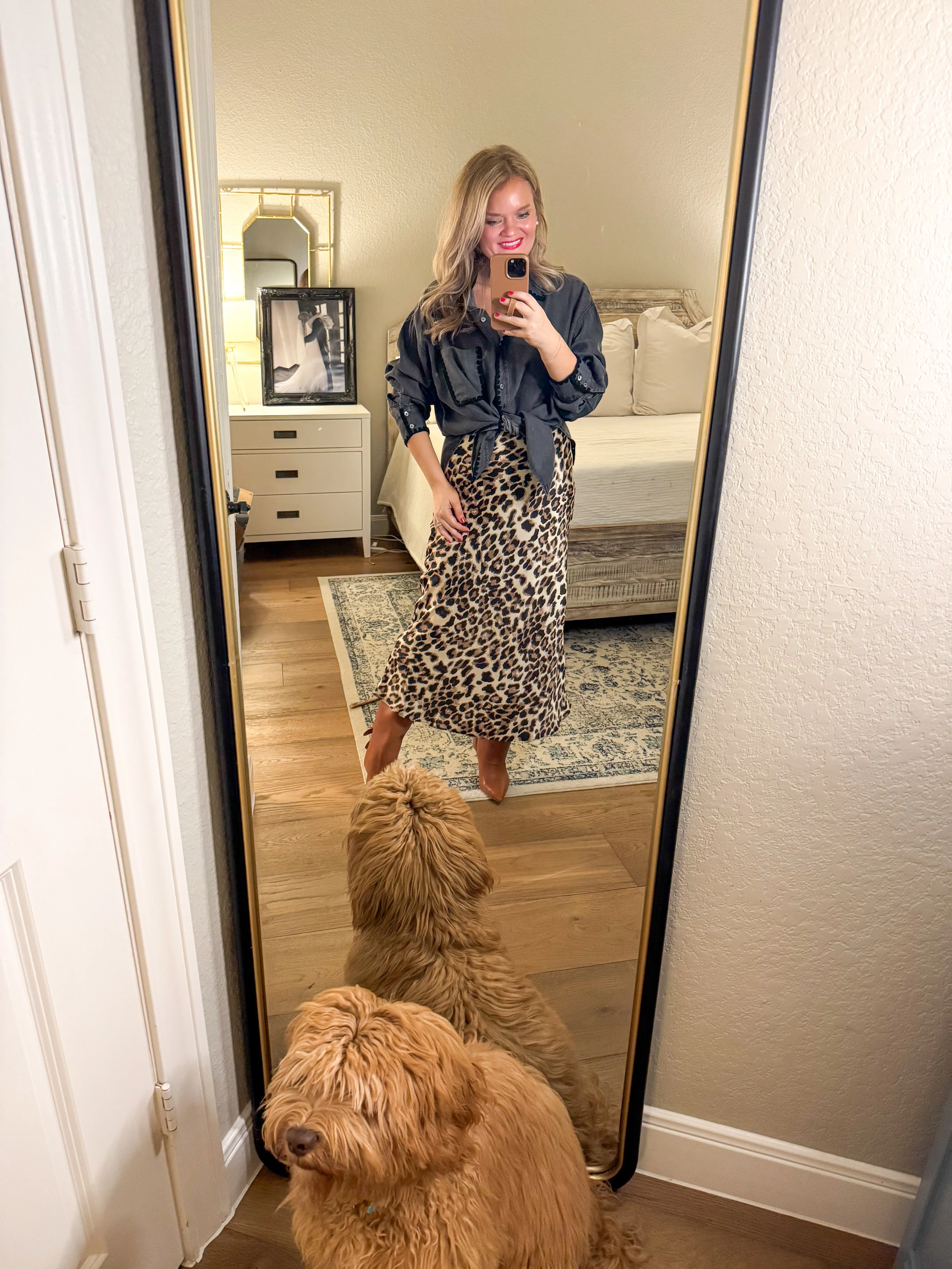 Leopard June Midi Skirt