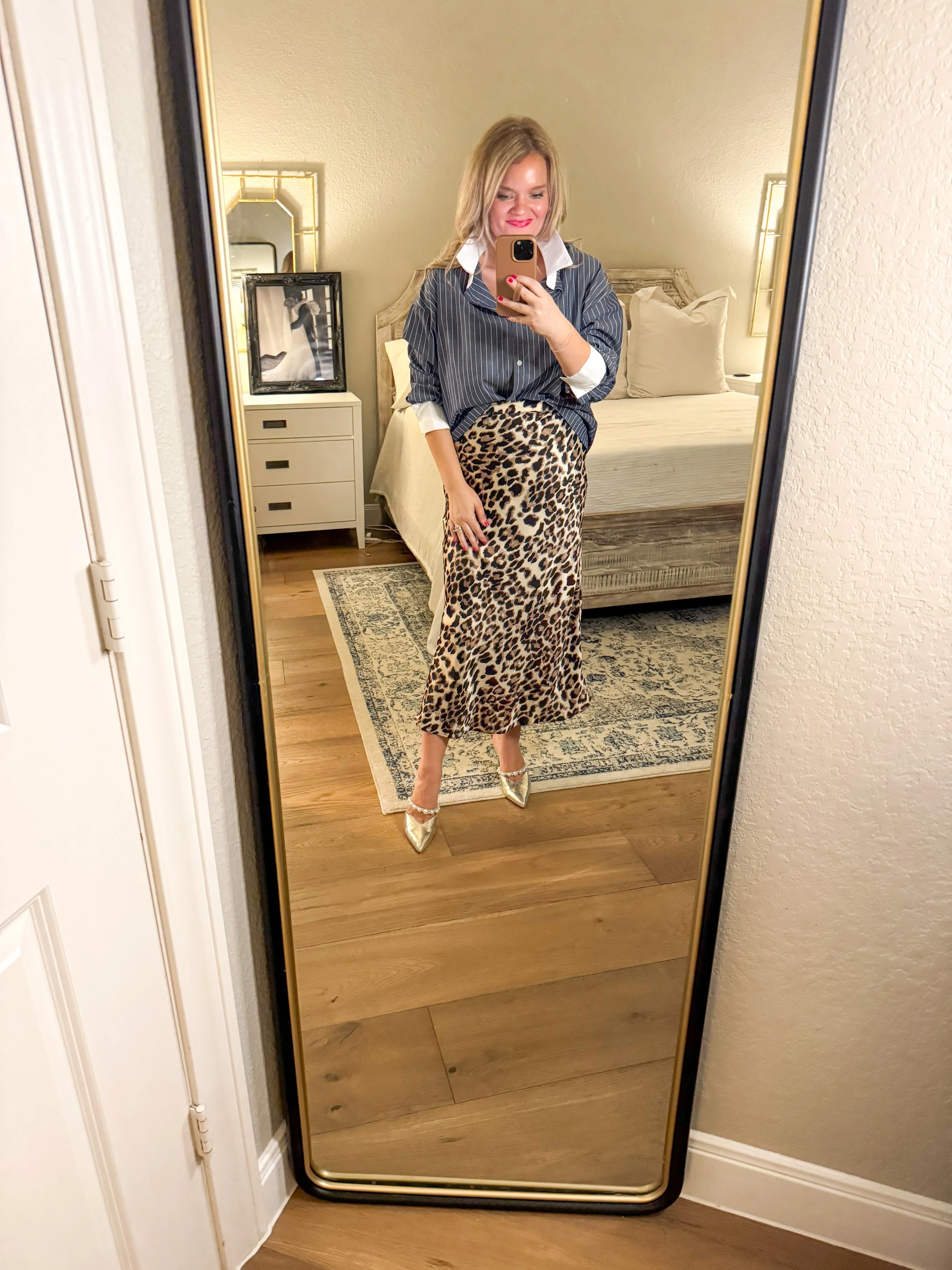 Leopard June Midi Skirt