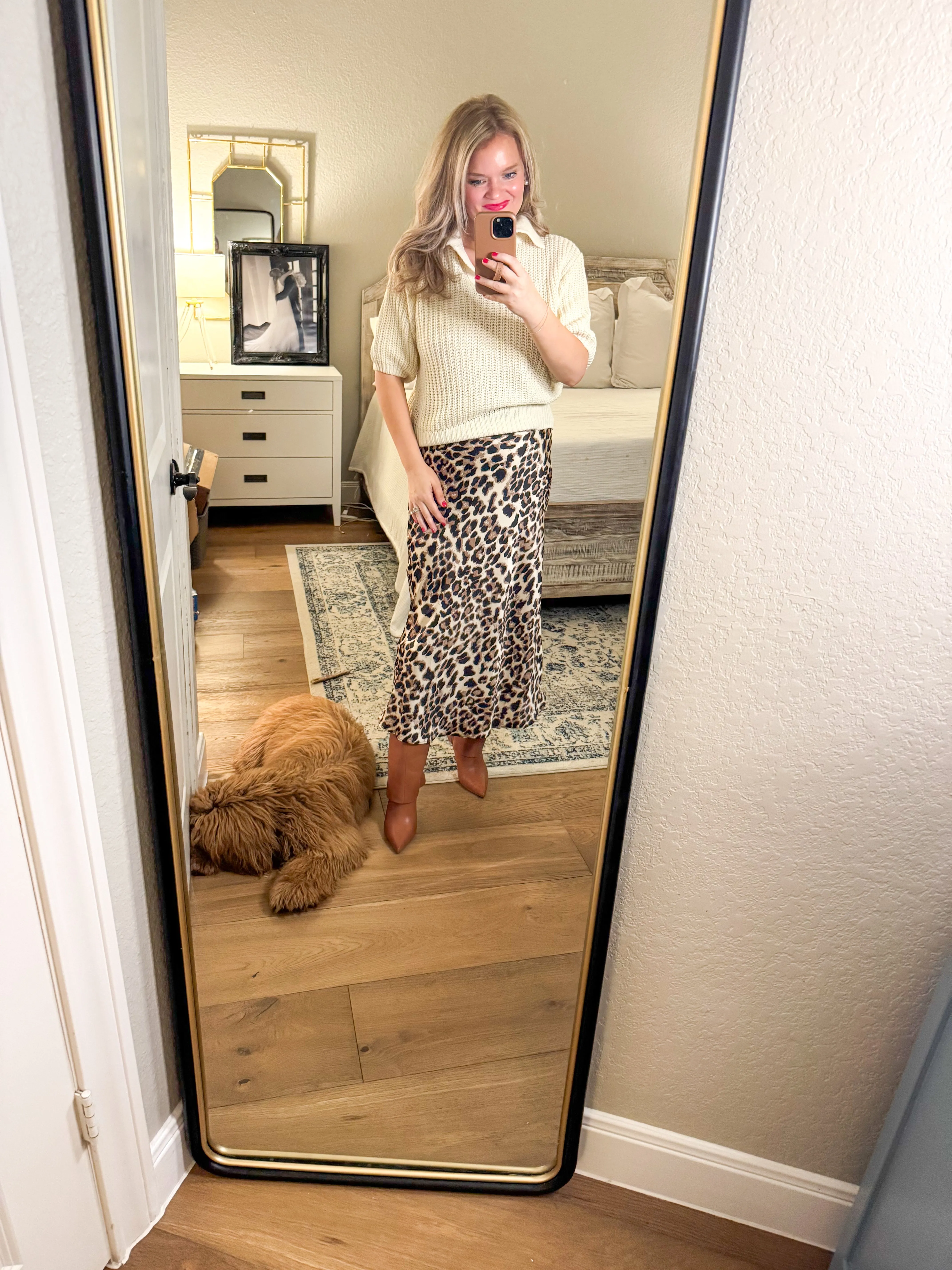 Leopard June Midi Skirt