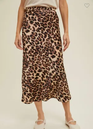 Leopard June Midi Skirt