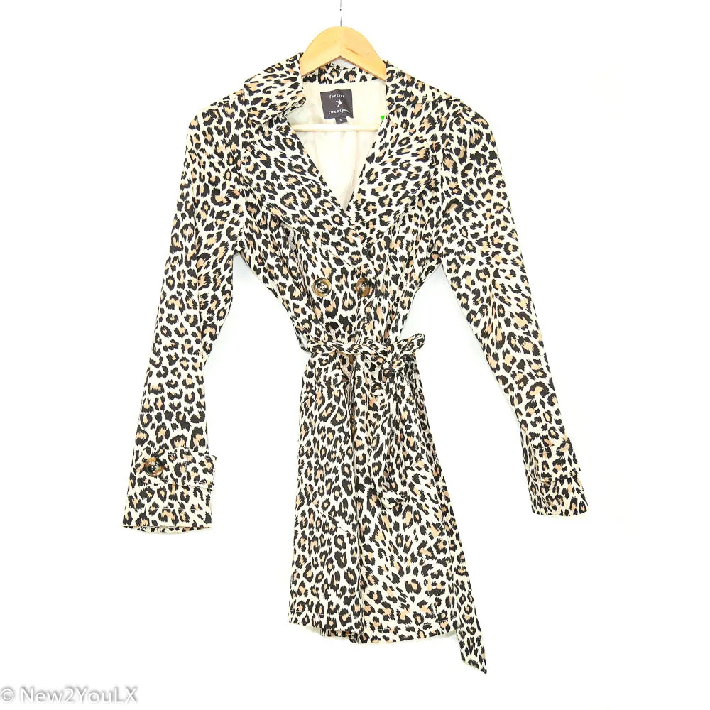 Leopard Print Trench Coat (F21)