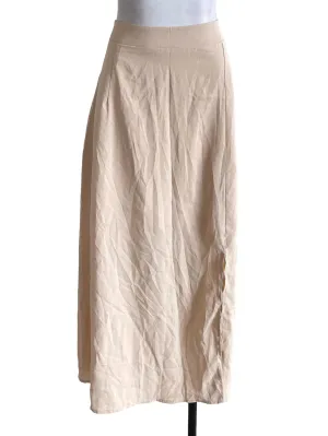 Light Beige Front Slit Skirt