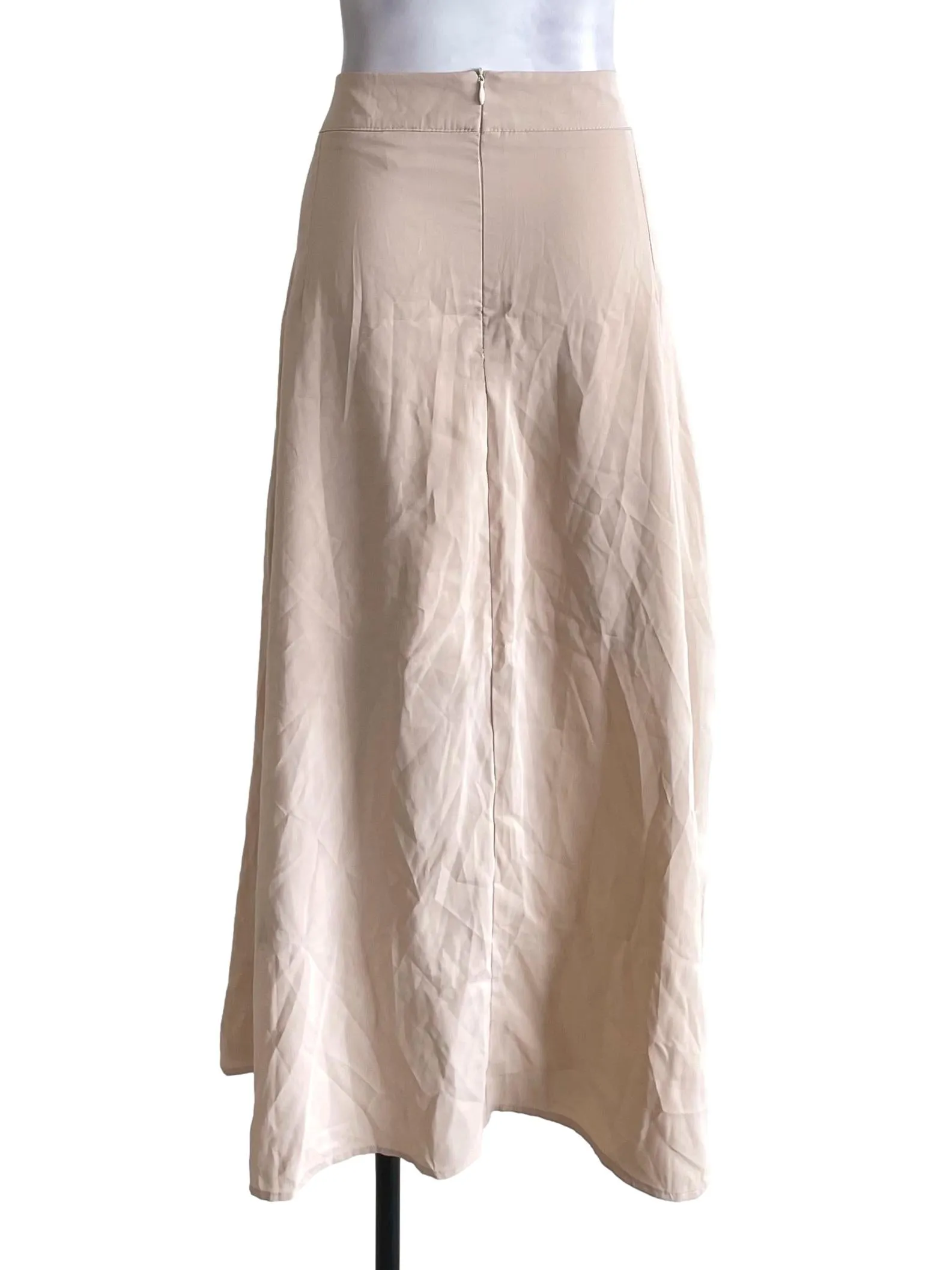 Light Beige Front Slit Skirt