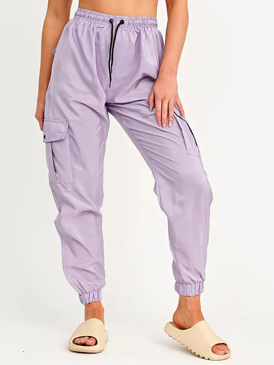 Lilac Purple Lightweight Combat Cargo Pants Trousers