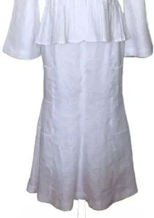 Linen Fit & Flare Skirt - Style #308K (White)