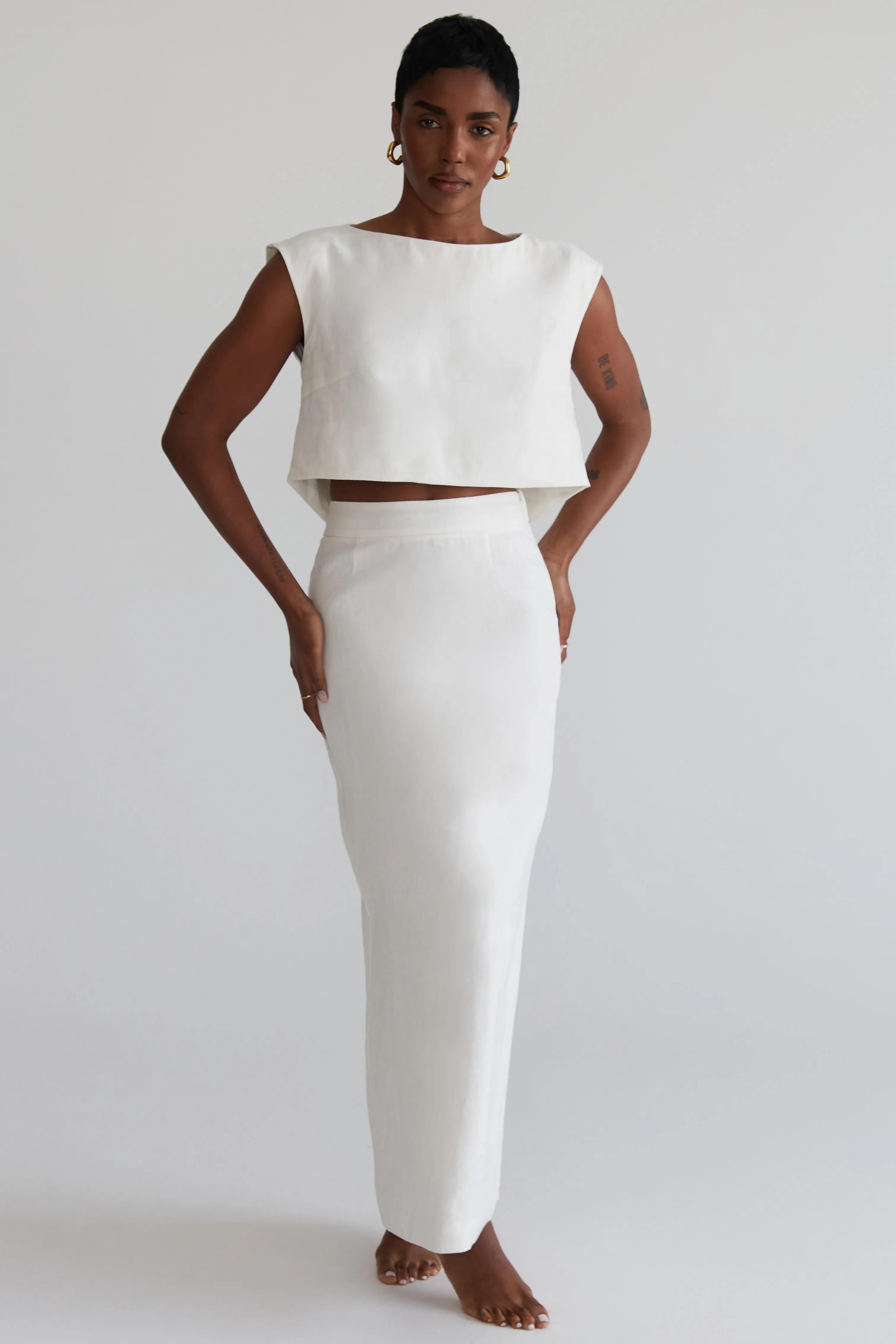 Linen Pencil Skirt