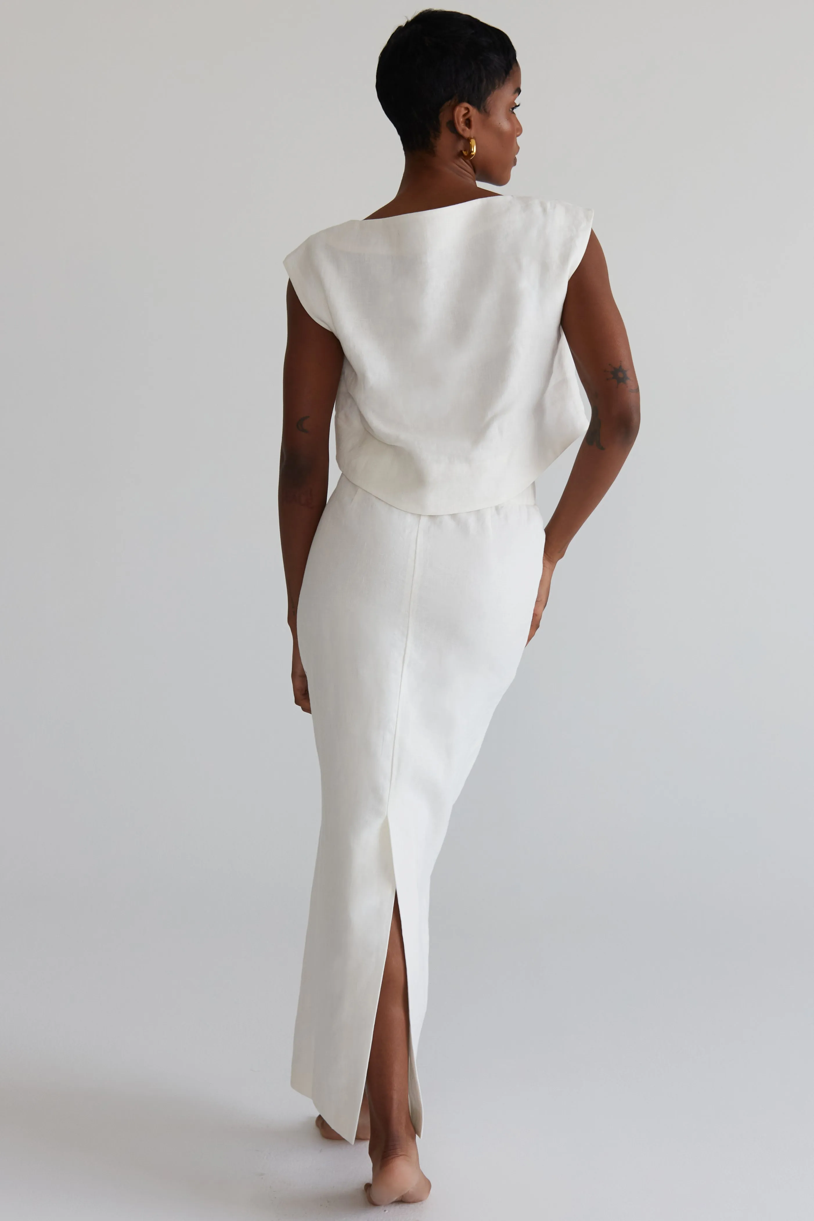 Linen Pencil Skirt