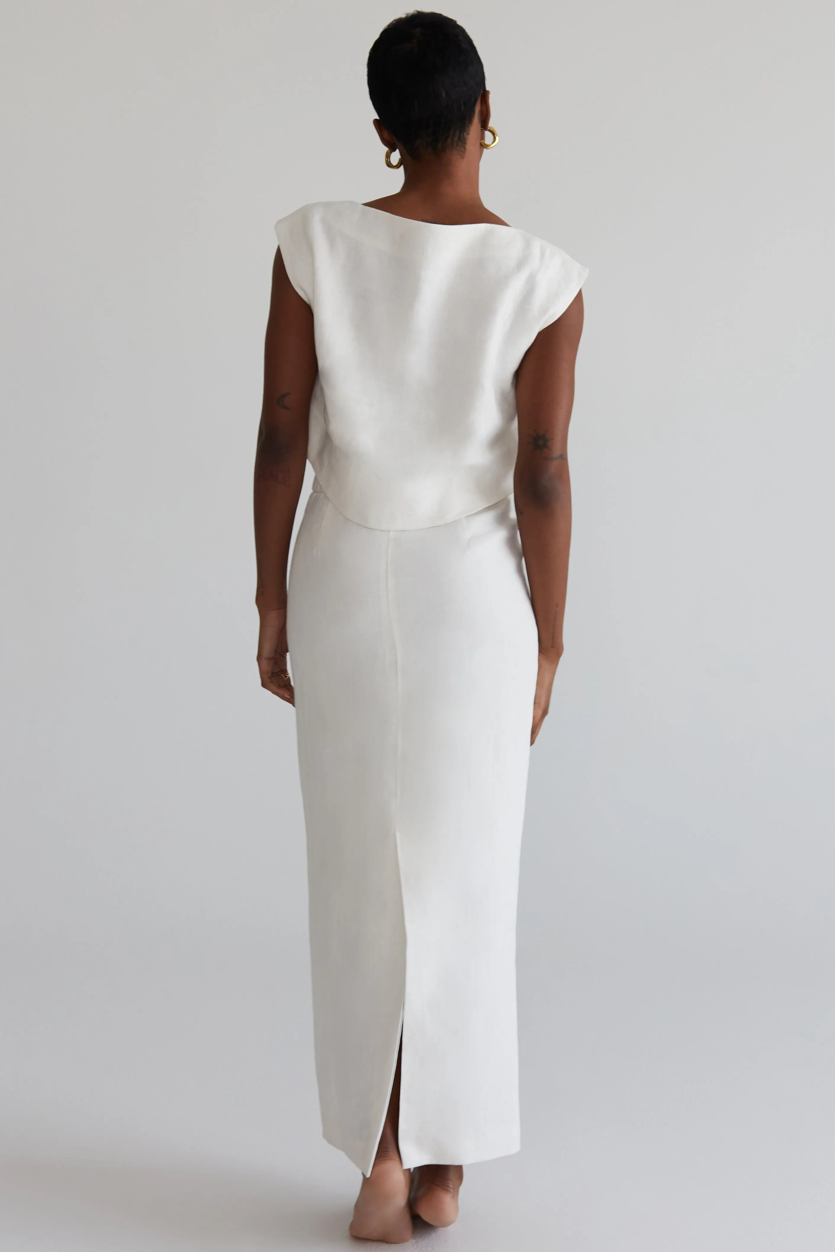 Linen Pencil Skirt