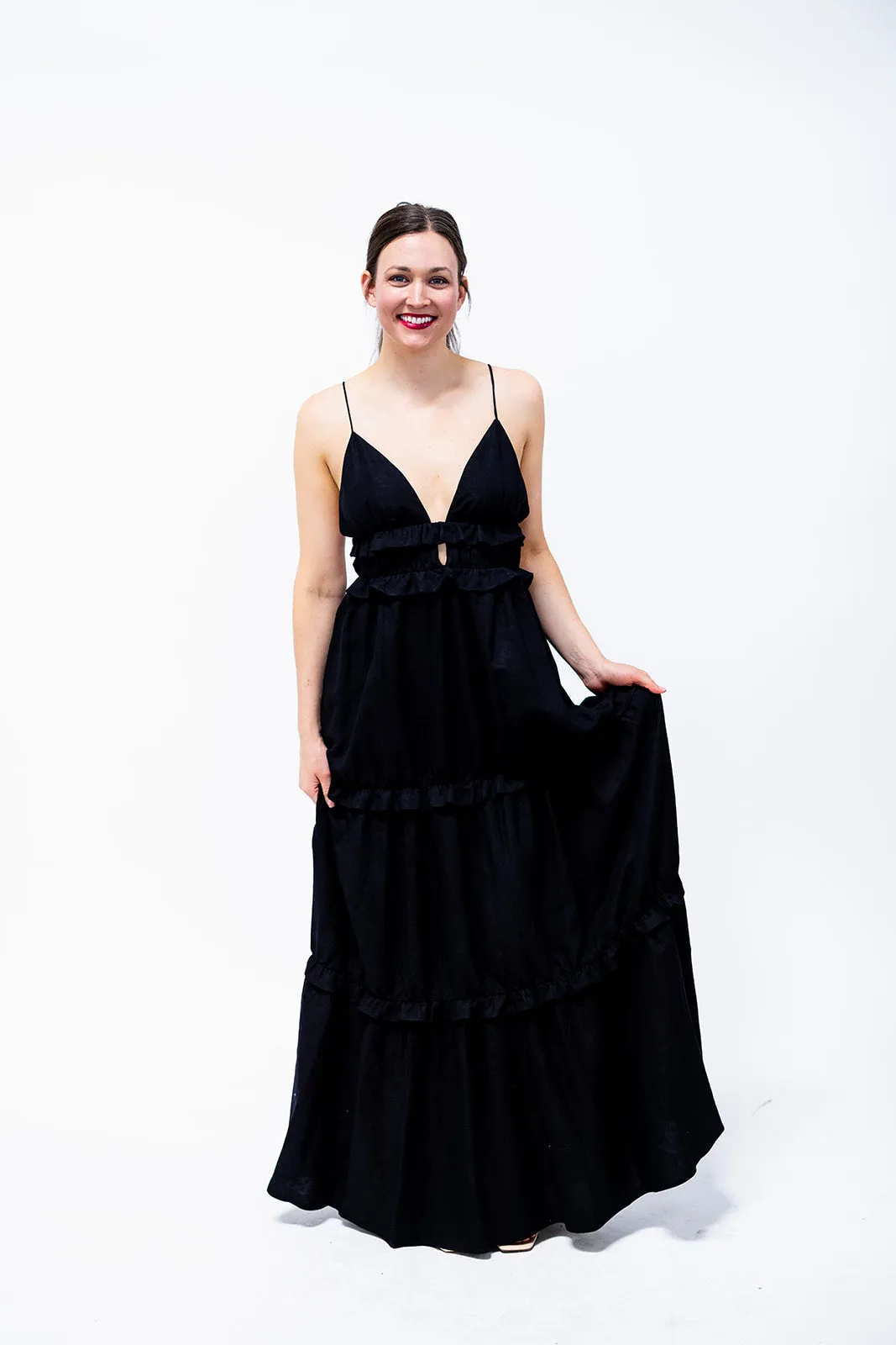 Linen Tiered  Maxi