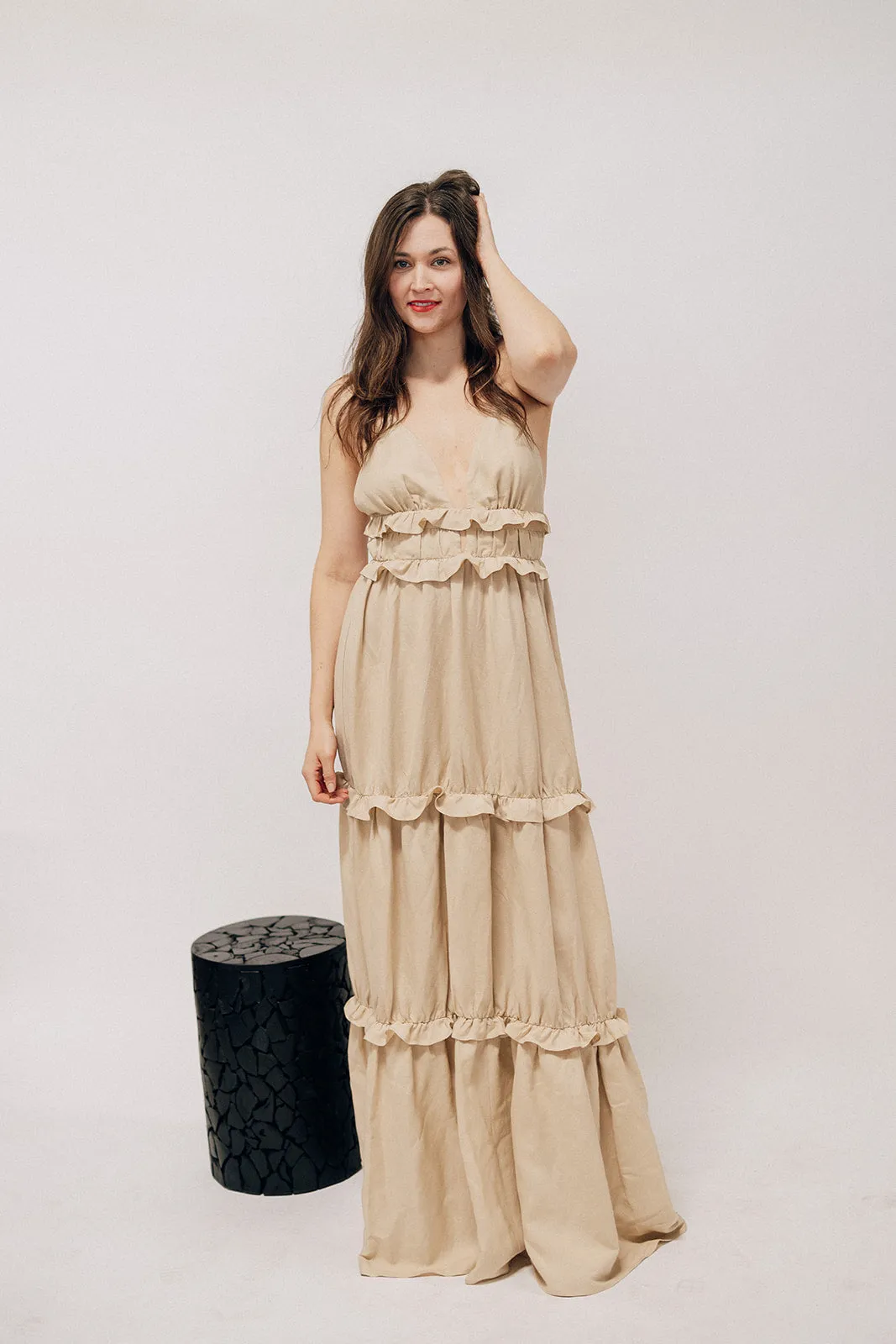 Linen Tiered  Maxi