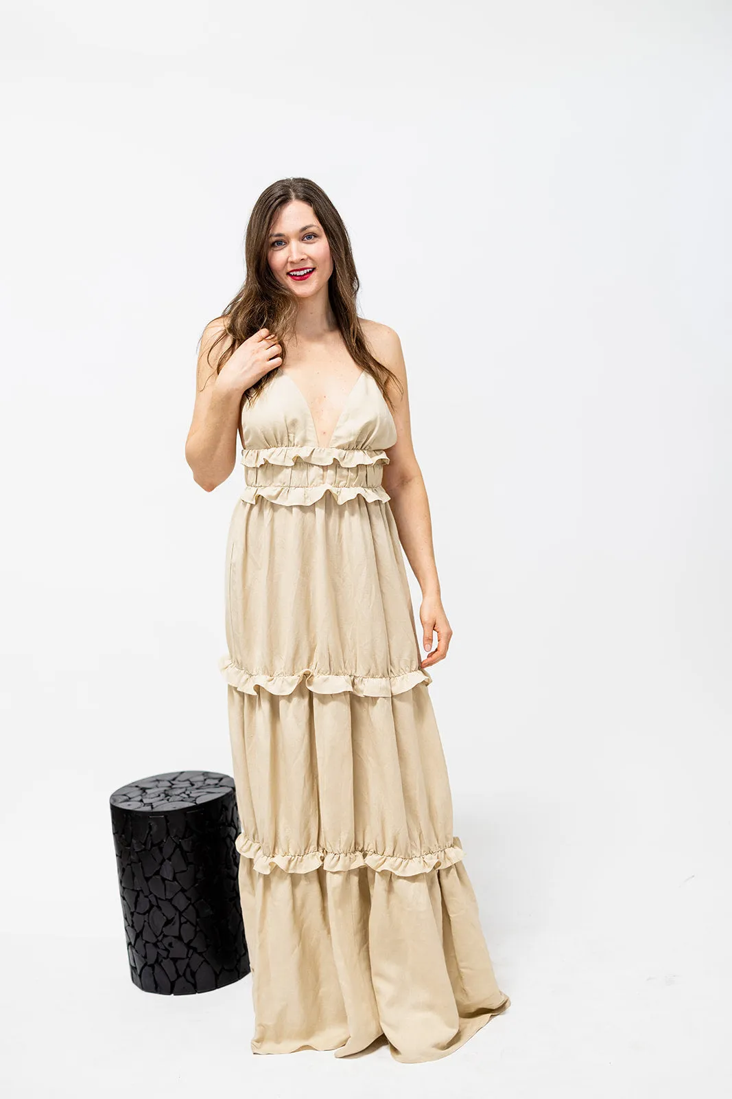 Linen Tiered  Maxi
