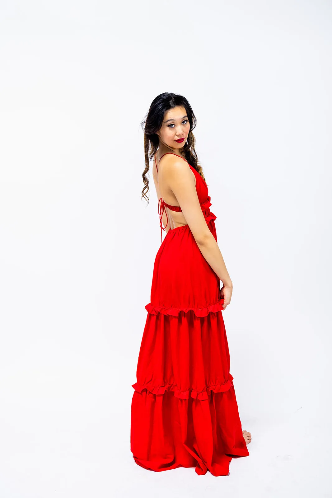 Linen Tiered  Maxi