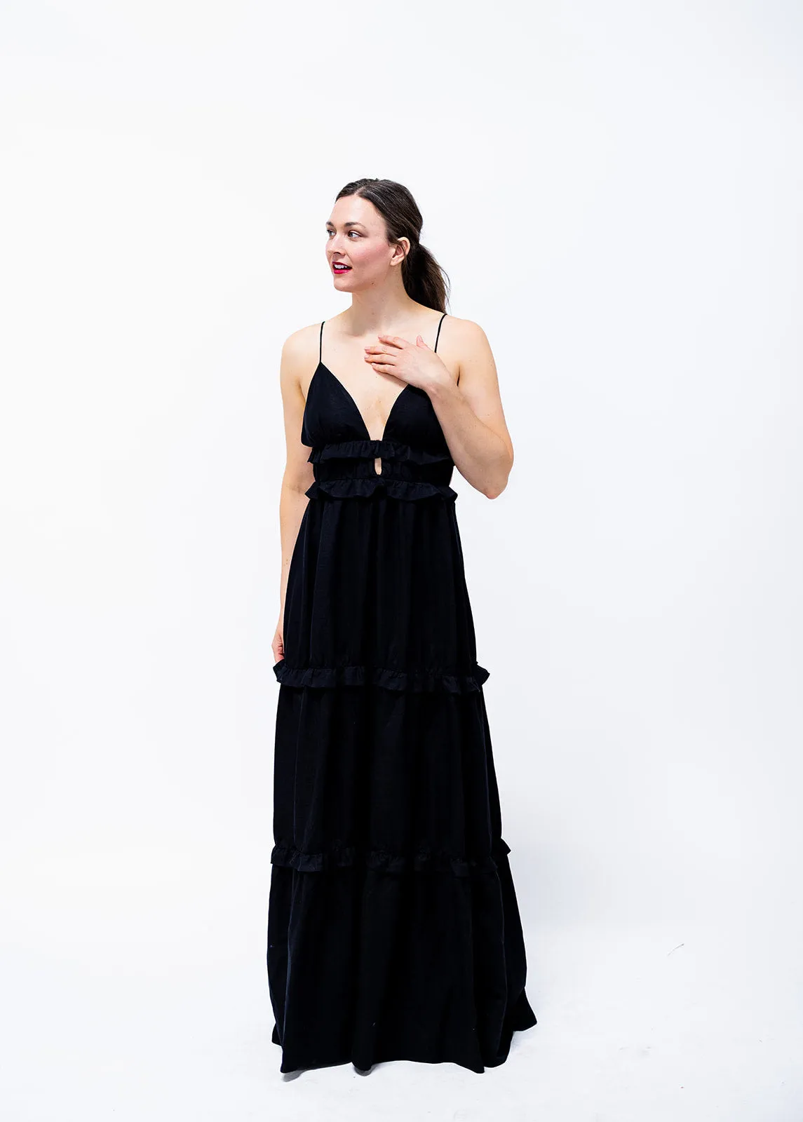 Linen Tiered  Maxi