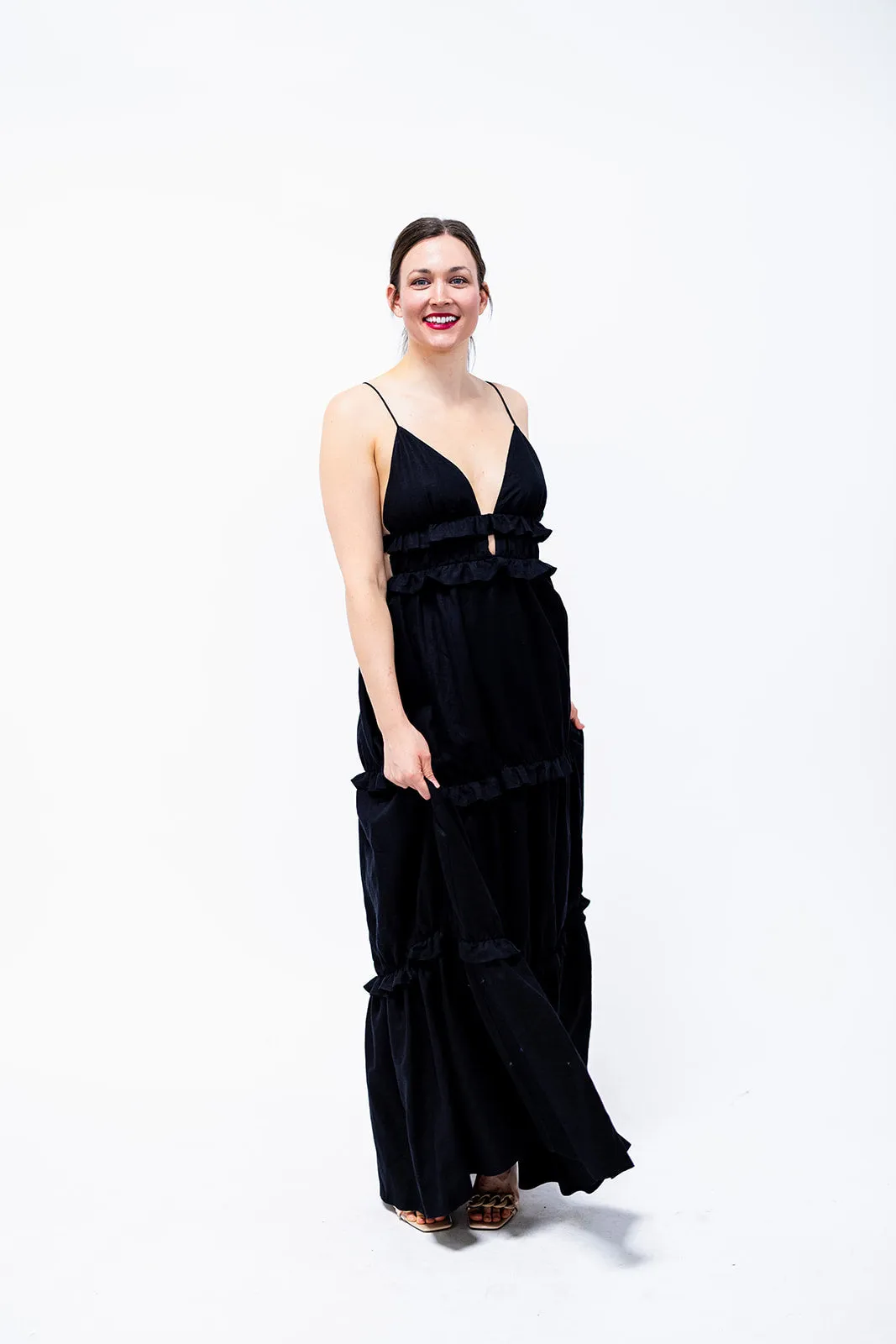 Linen Tiered  Maxi