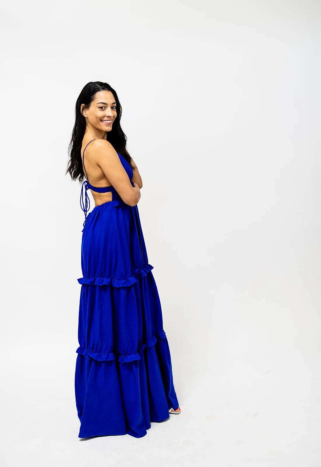 Linen Tiered  Maxi