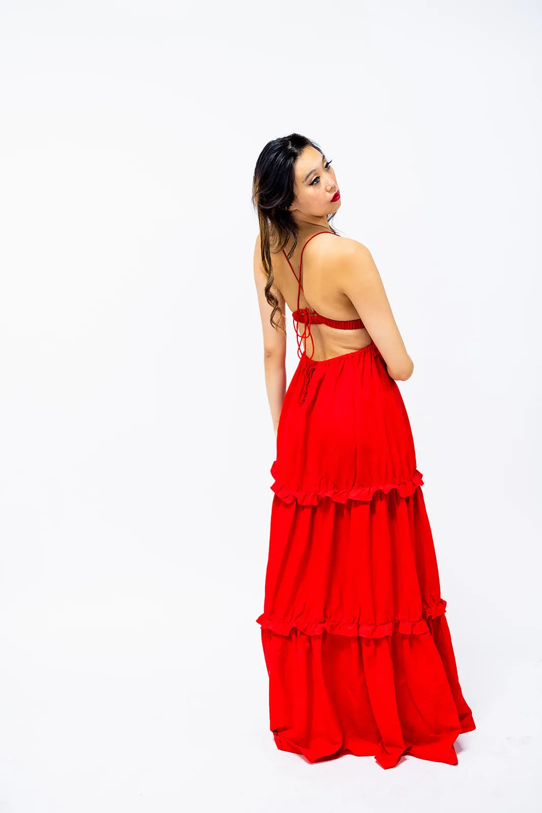 Linen Tiered  Maxi