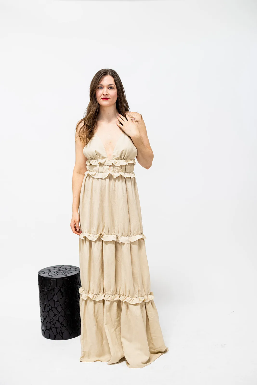 Linen Tiered  Maxi