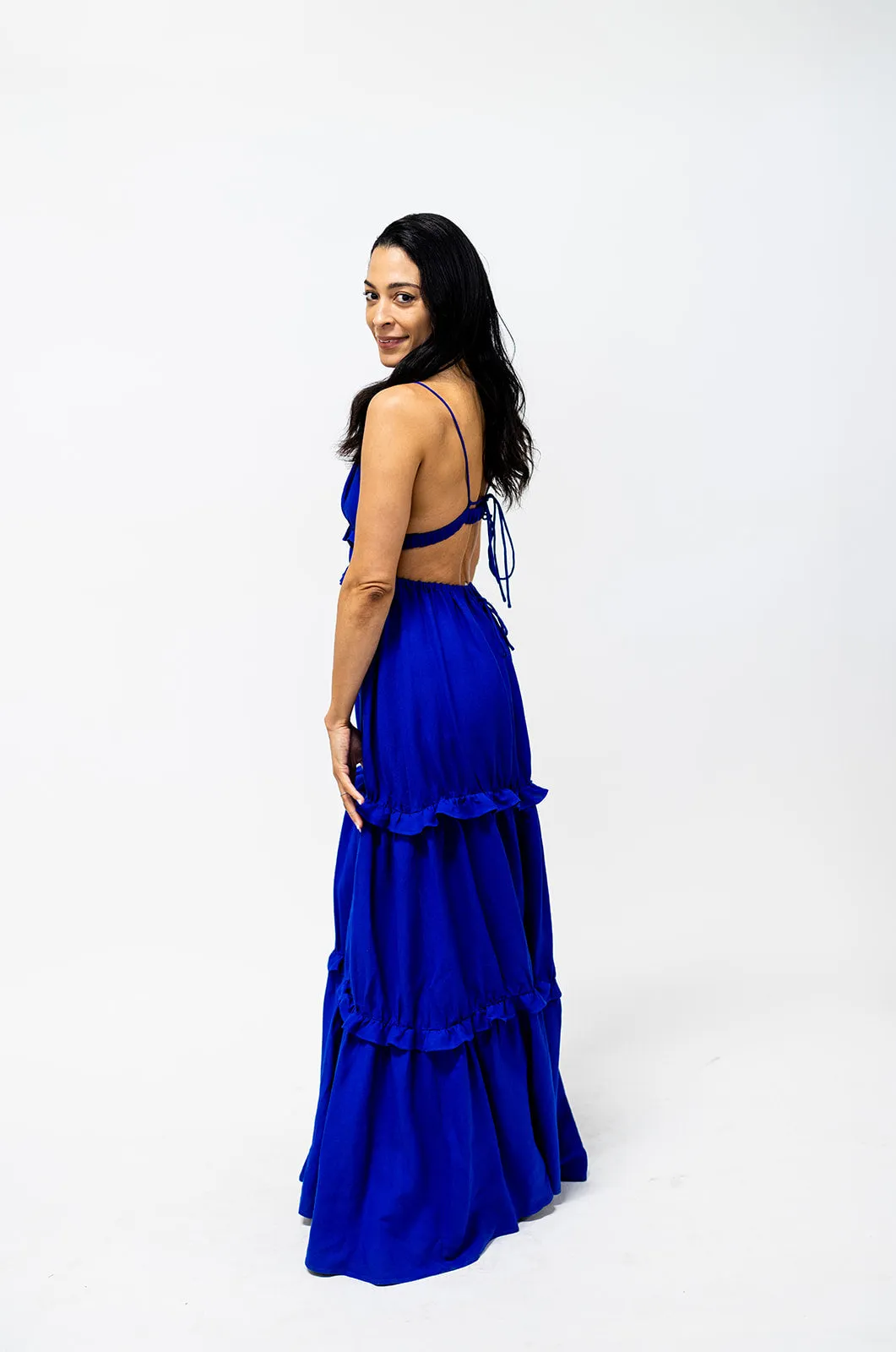 Linen Tiered  Maxi