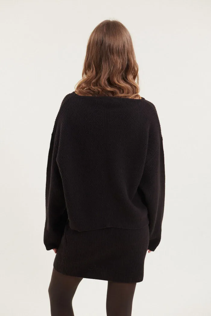 Lise Scoop Neck - Chocolate torte