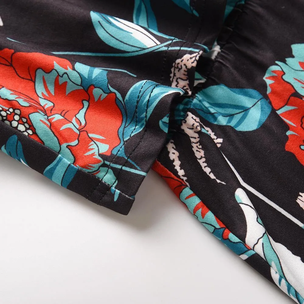 Little Floral Print Long Summer Beach Dresses
