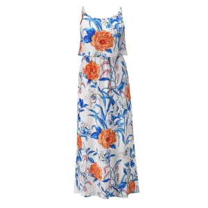 Little Floral Print Long Summer Beach Dresses