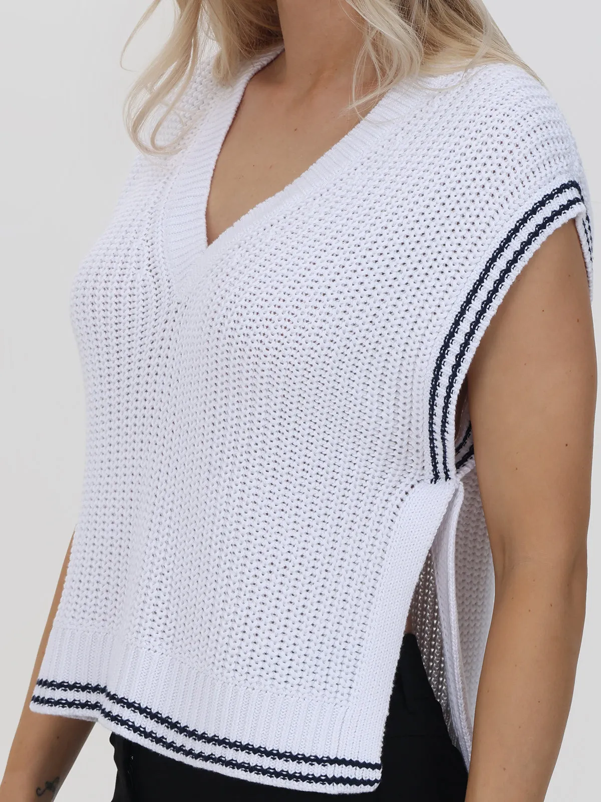 Lizzie: Cable Varsity Vest