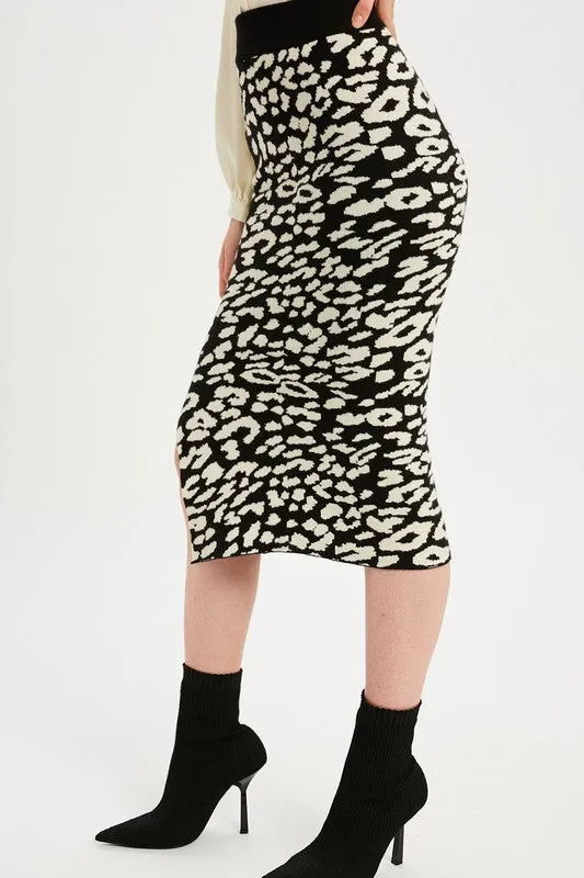LOLA PRINTED MIDI SKIRT