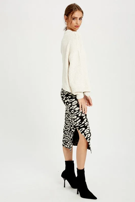 LOLA PRINTED MIDI SKIRT