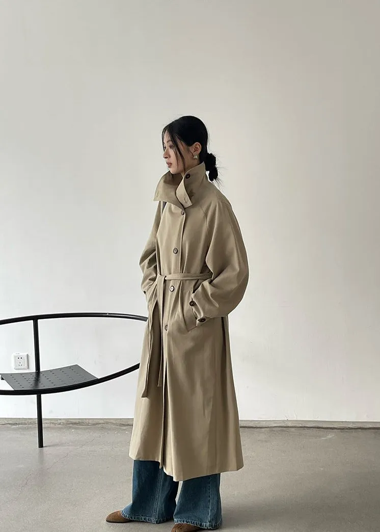 Loose long trench coat