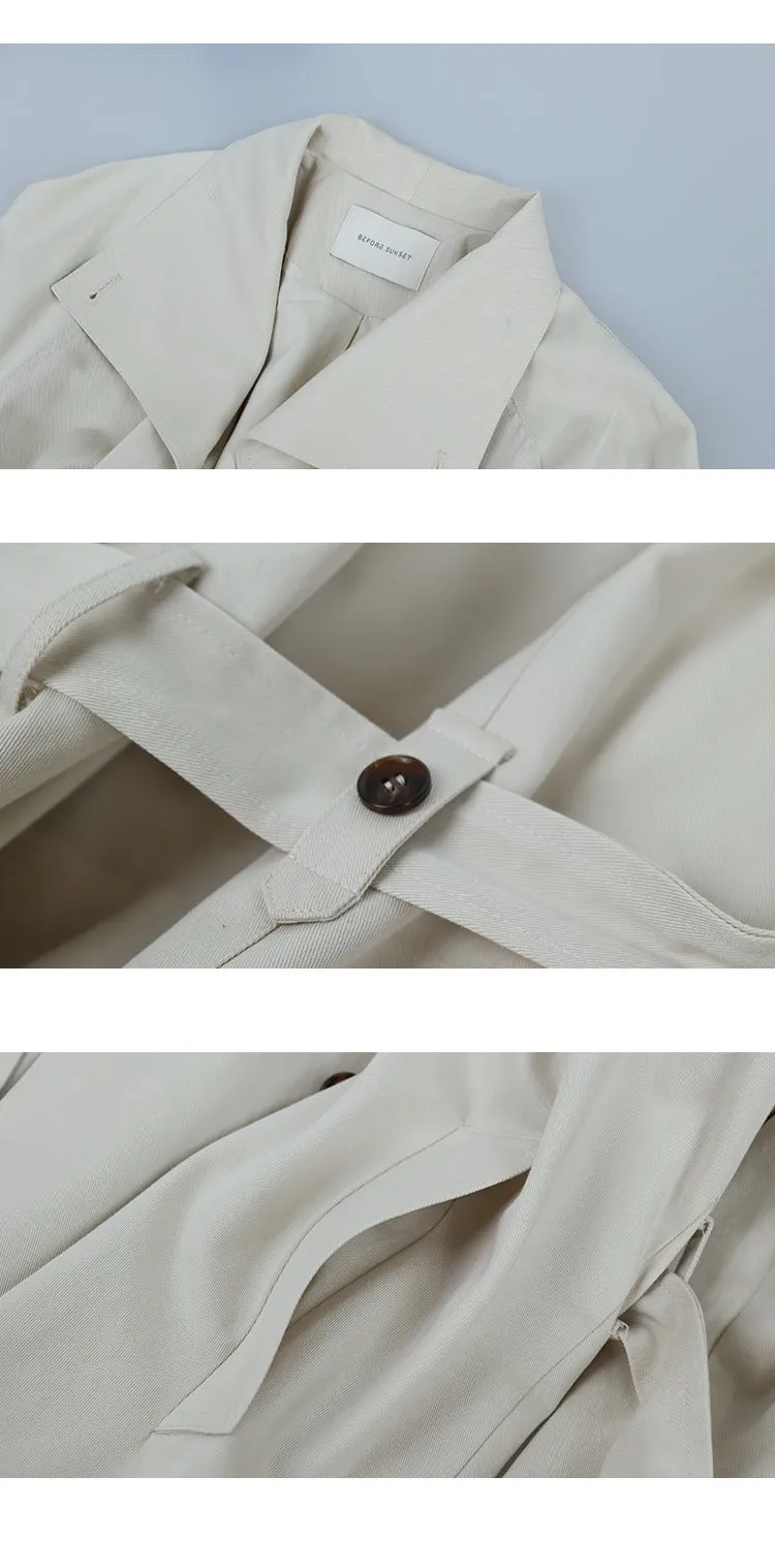 Loose long trench coat