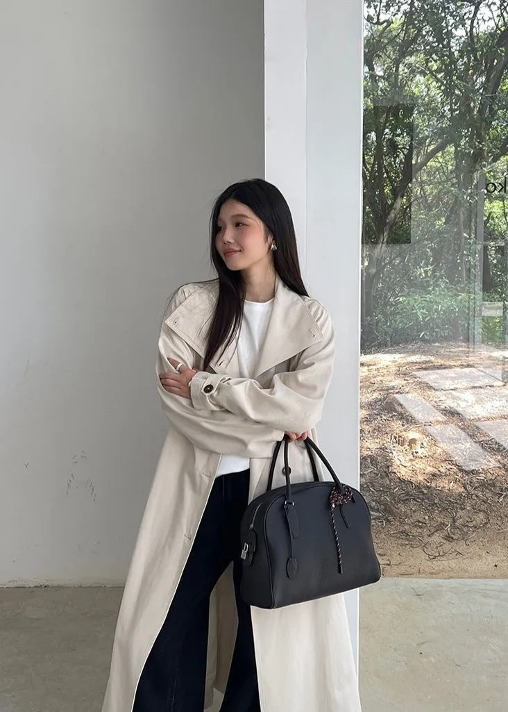 Loose long trench coat