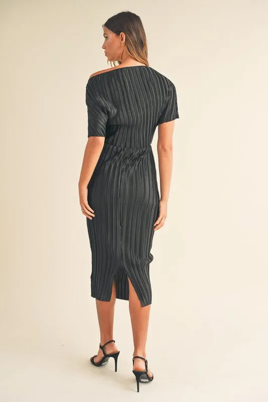 Loren Pleated Midi Dress