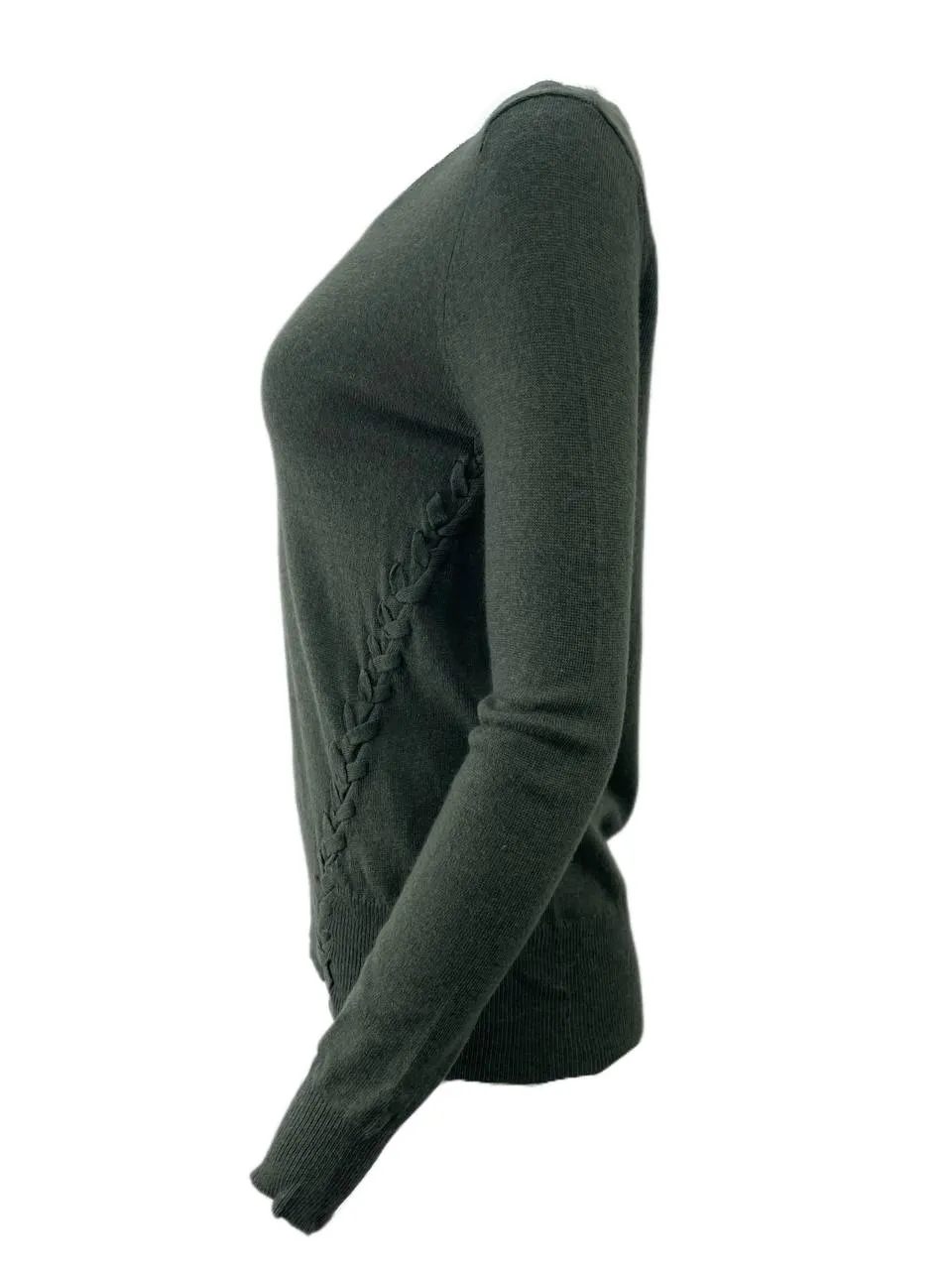 LOST IN LUNAR Women's Khaki Saskia Knit Sweater Size US 2 NWT