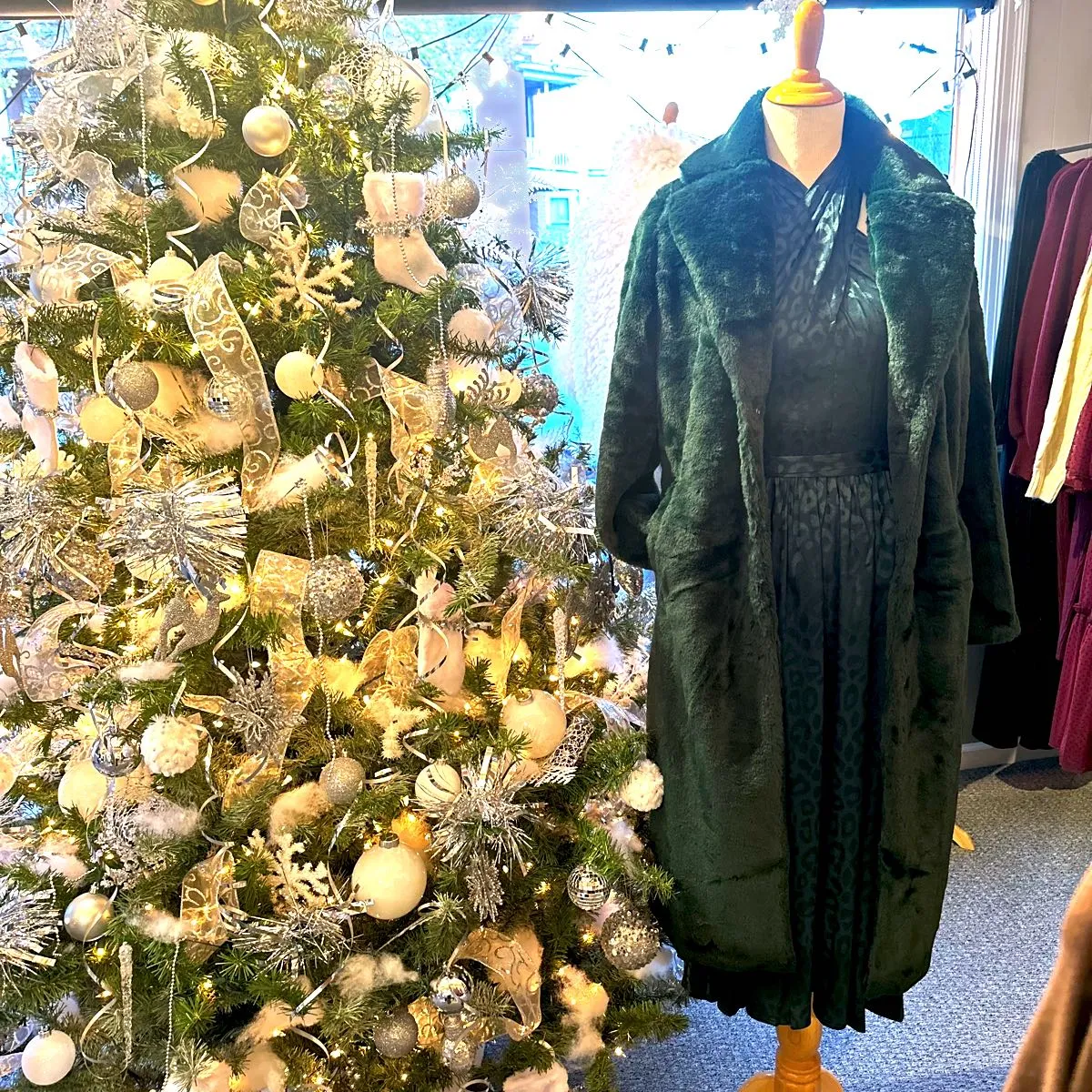 Luxe Emerald Faux Fur Coat