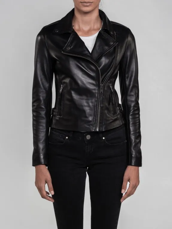 Lyla Fur Collared Leather Jacket
